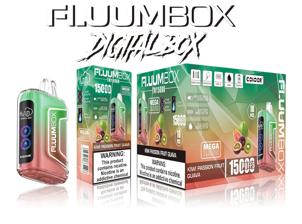 Original Fluum Box Raz 15000 Puffs 15K Einweg-Vapes Stiftstange E-Zigaretten Einweg 25ml Pod 650 mAh Aufladen Akku 2% 3% 5% gegen Puff Razz Bar