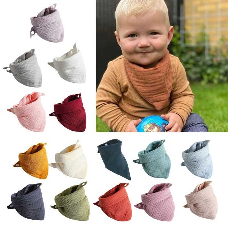 Bibbs Burp -dukar 5 Baby Feeding Drool Bibb Saliv Handdukar för triangulära halsdukar Bandana Soft Cottonl240514
