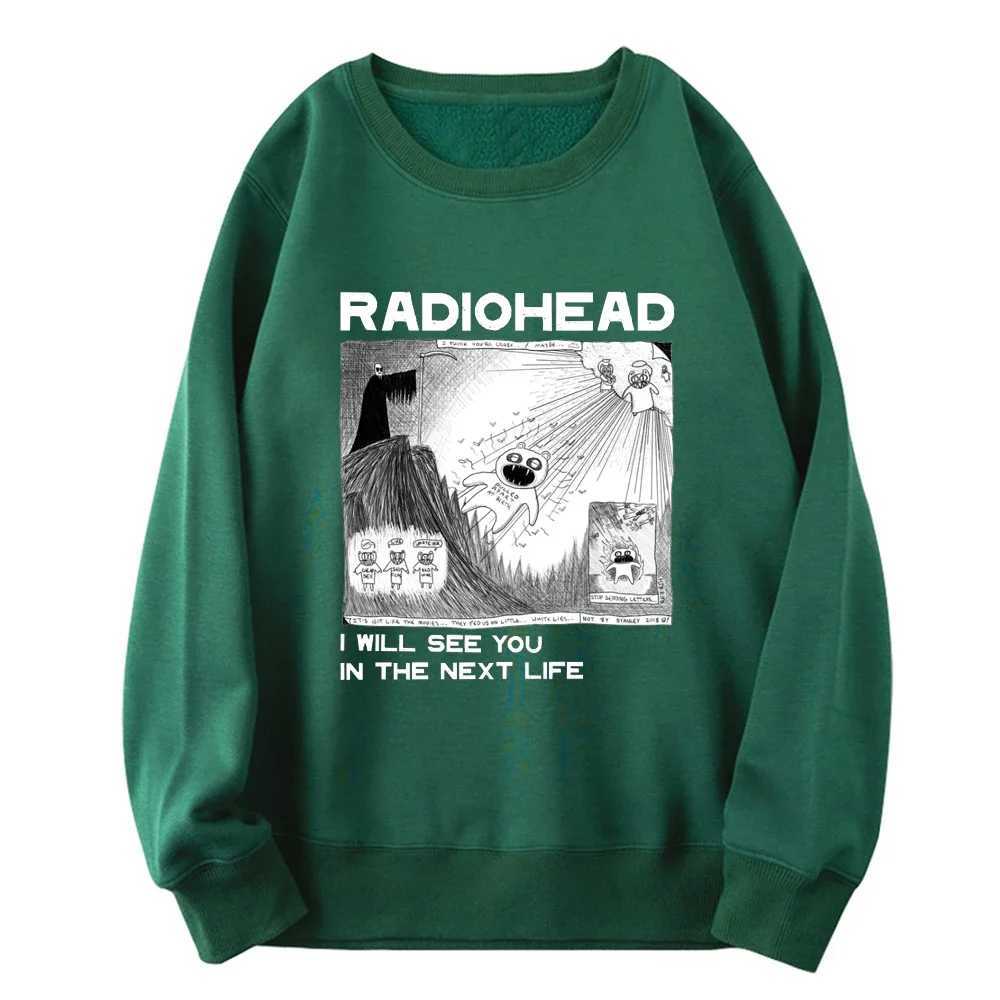 Heren Hoodies Sweatshirts Radiohead Ik zie je in het volgende leven.Heren/dames rock and roll boys retro print sweatshirt hiphop straatkleding sudaderas heren