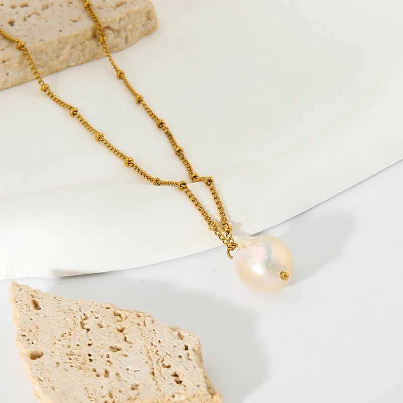 Colliers de perles simples Collier pendentif de perle nature naturale DESYTY PERL 18K