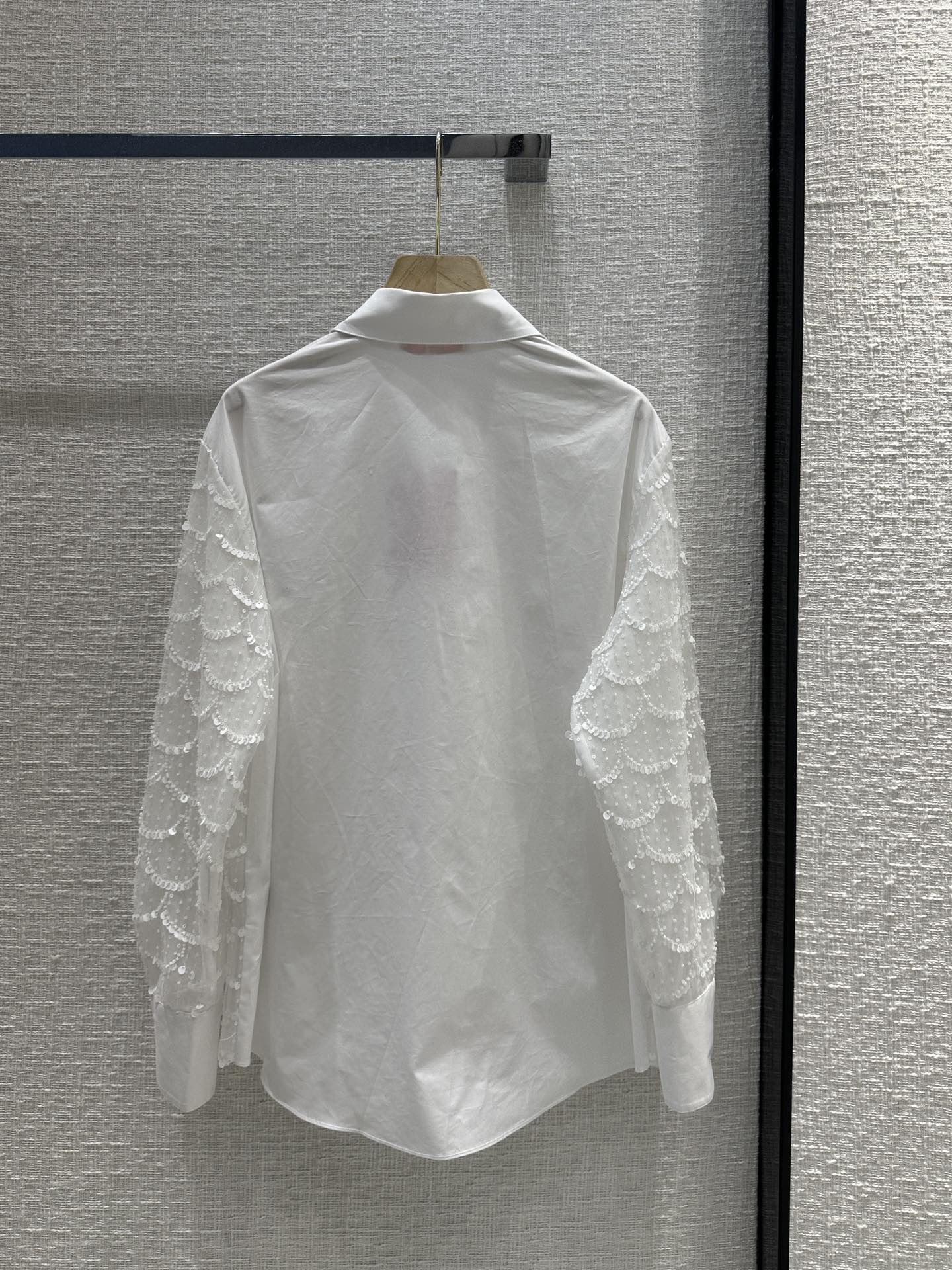Merk dezelfde stijl shirts 2024 Nieuwe zomer revershals lange mouw mode luxe dames blouses ontwerper Tops 0514-11