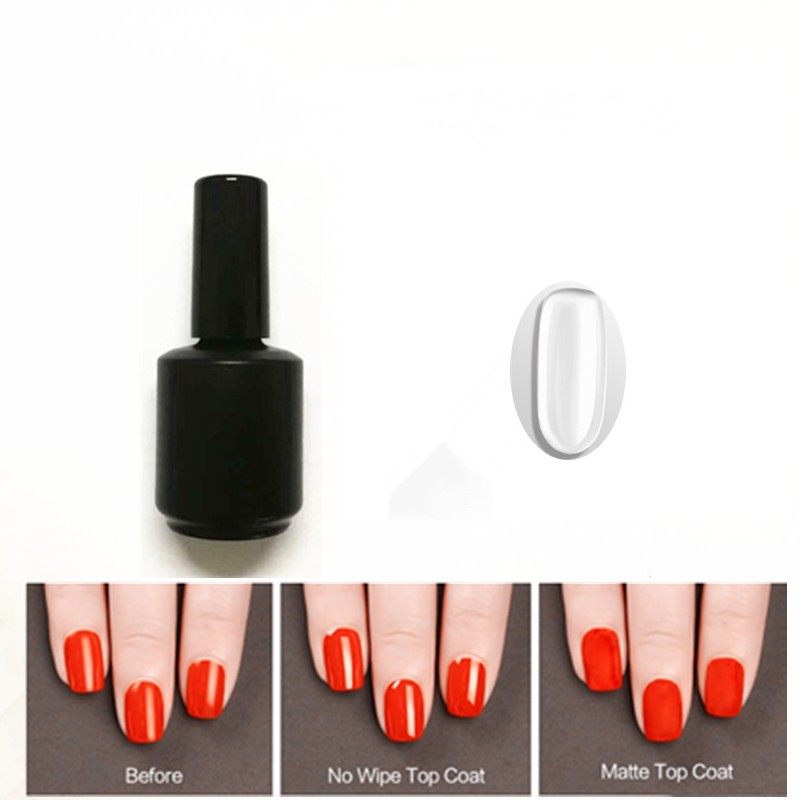 15 ml 's UV -gel Matte toplaag Nagellak hoogwaardige transparante topgel