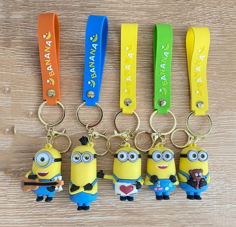 Wholesale in Bulk Kawaii Bulk Anime Car Keychain Accessories Doll Charm Key Ring Cute Couple Students Personalized Creative Valentine`s Day Gift DHL