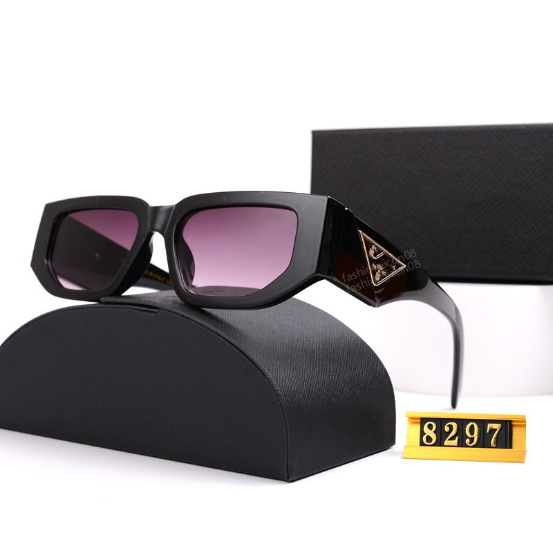 Designer moda occhiali da sole di lusso classici occhiali da occhiali da maschera la spiaggia da sole uomo mix di colori opzionali Accessori regalo triangolari + scatole
