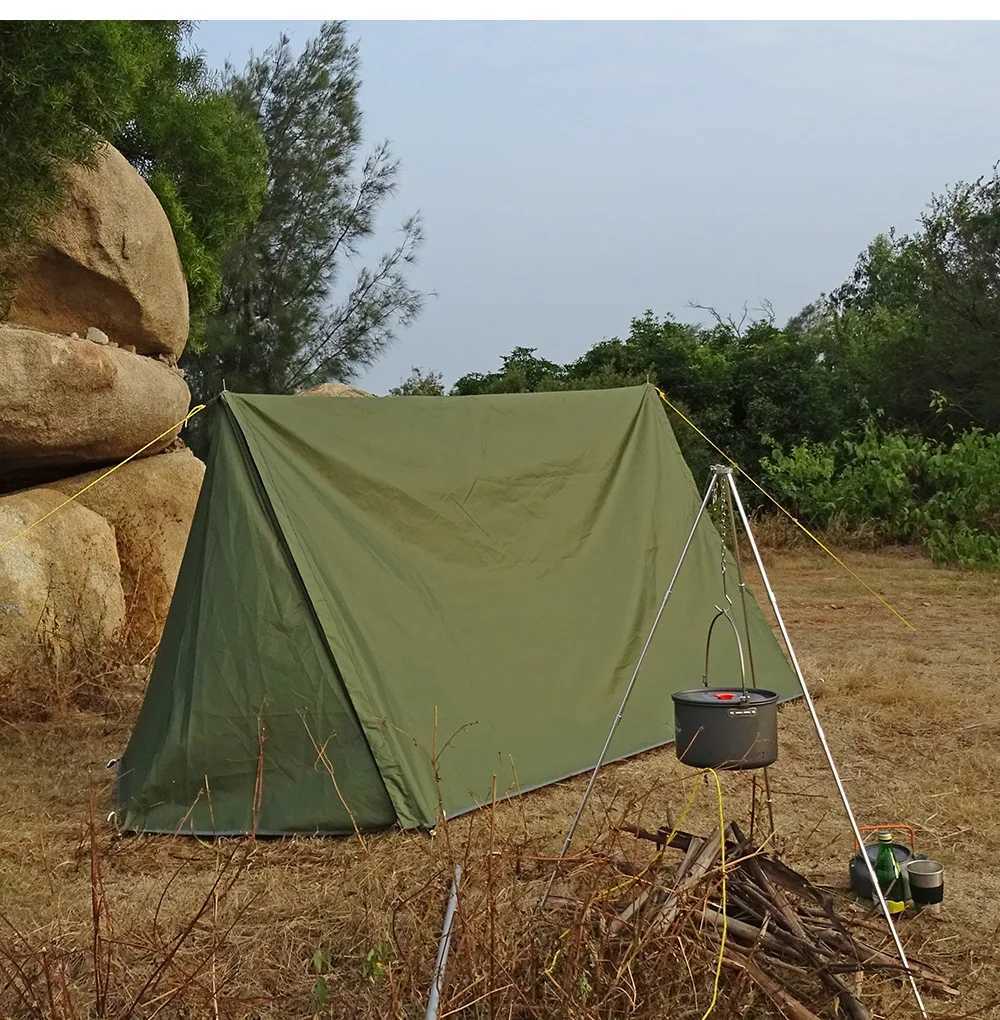 Tende e rifugi la tenda da bushcraft 2 persone Beck in stile esterno campeggio escursionismo a 2 piani zaino foresta di foresta calda calda tendaq240511