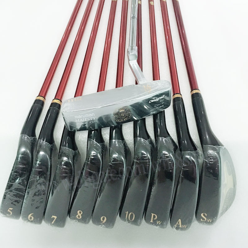 Högerhänt golfklubbar män Maruman Majesty Prestigio 9 Golf Komplett uppsättning klubbar Golfförare Wood Irons Putter R/S Graphite eller Steel Shaft gratis frakt ingen väska