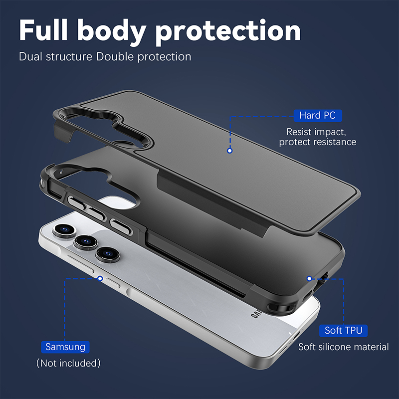 Luxury 2 in 1 Silicone Vogue Telefono Custodia Samsung Galaxy A55 5G durevole business robusto affari anti-slitta