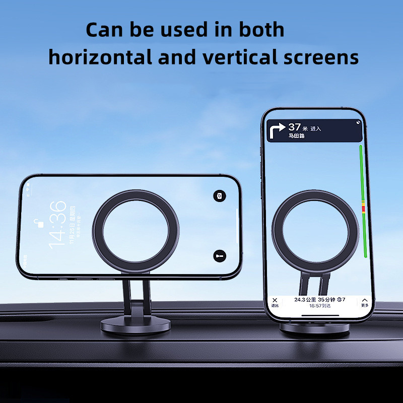 720 Rotation Magnetic Car Phone Téléphone Stand Magnet Car Support Support GPS Mobile Bracket en voiture pour MacSafe pour iPhone Samsung Huawei Xiaomi TOUS TÉLÉPHONE