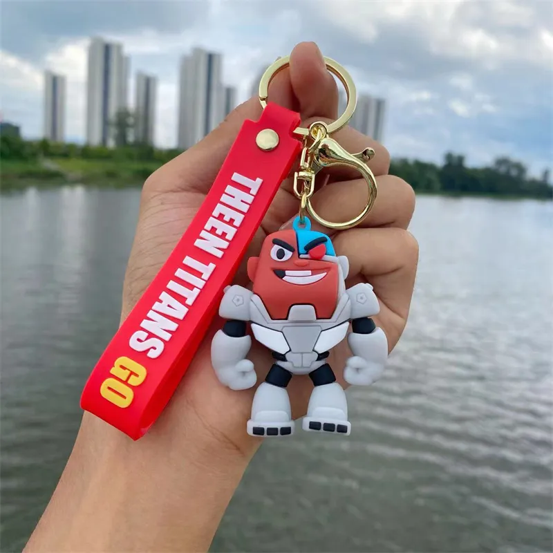 Wholesale Bulk Anime Car Keychain Charm Accessories Juvenile Boxing Key Ring Cute Couple Students Personalized Creative Valentine`s Day Gift 5 Styles DHL