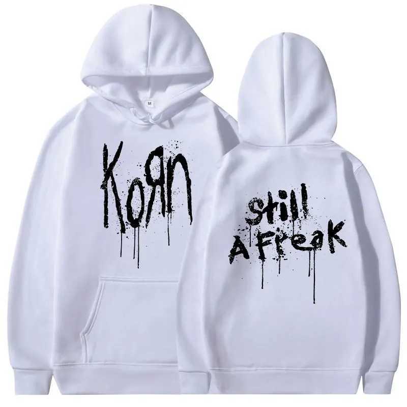 Men's Hoodies Sweatshirts Korn Music Concert Rock Band World Tour Hoodie Mens Vintage Metal Gothic Extra Large Sweatshirt Punk Hip Hop Hoodie Street ClothingL2405