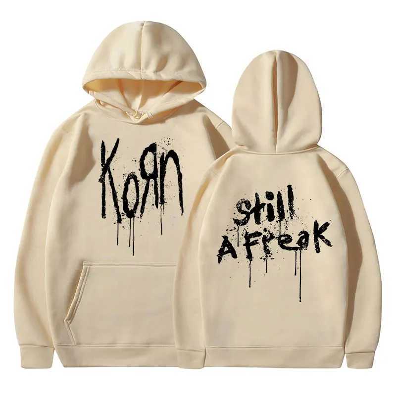 Men's Hoodies Sweatshirts Korn Music Concert Rock Band World Tour Hoodie Mens Vintage Metal Gothic Extra Large Sweatshirt Punk Hip Hop Hoodie Street ClothingL2405