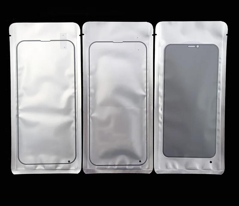 Aluminiowa torba z folią hartowaną szklaną okładkę Torba opakowań na talerz telefoniczny OCA