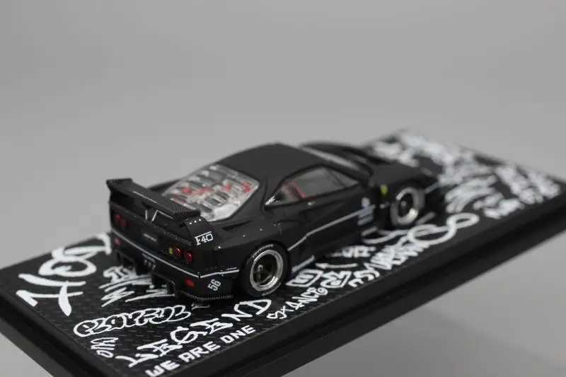 Diecast modelauto's Inno 1/64 lbwk brede lichaamsaanpassing F40 lm tentoonstelling Hong Kong Alloy Car Model T240513