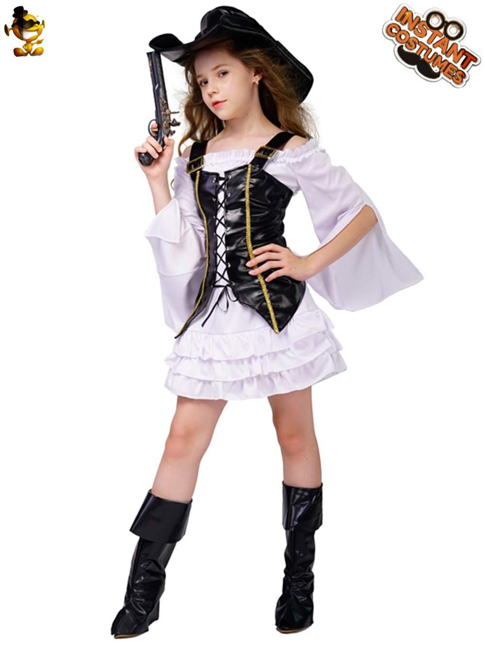 Halloween -Kostüme Mädchen Kleidung Pirate Cosplay Closty Party Kleidung Performance Kostüme für Mädchen