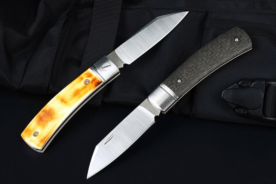 Topkwaliteit M7747 High -end vouwmesmes D2 Satijnen mes koolstofvezel/koe bothandgreep Outdoor camping wandelen overleving EDC Pocket Knives