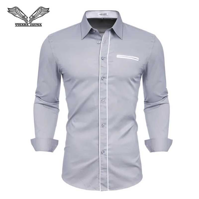 Camisas de vestido masculinas Marca de camisa de algodão 100% algodão 2022 masculino de alta qualidade camisetas slve hit casual cor slim fit preto homem camisetas 4xl n5150 y240514