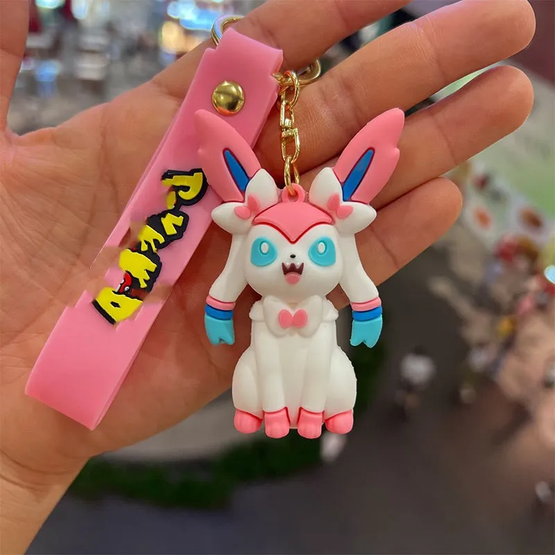 Kawaii Bulk Anime Car Keychain Doll Charm Key Ring Wholesale in Bulk Cute Couple Students Personalized Creative Valentine`s Day Gift 8 Style AA1 DHL