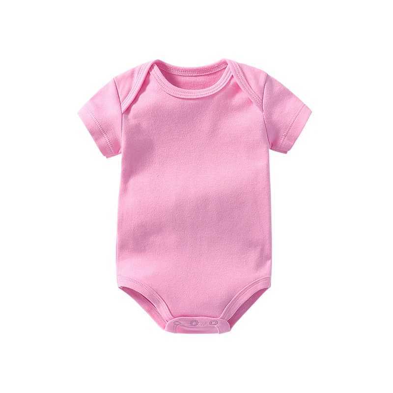 Rompers Summer Boys and Girls Pure Cotton Triangle Jumpsuit Baby and Toddler Couleur solide Coulage intégré Clothingl2405