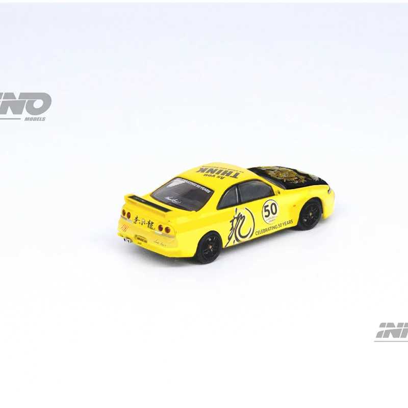 Diecast Model Cars Inno 1 64 Skyline GTS-R R34 Bruce Lee GTR R33 R32 R31alloy Car Model Decoration T240513