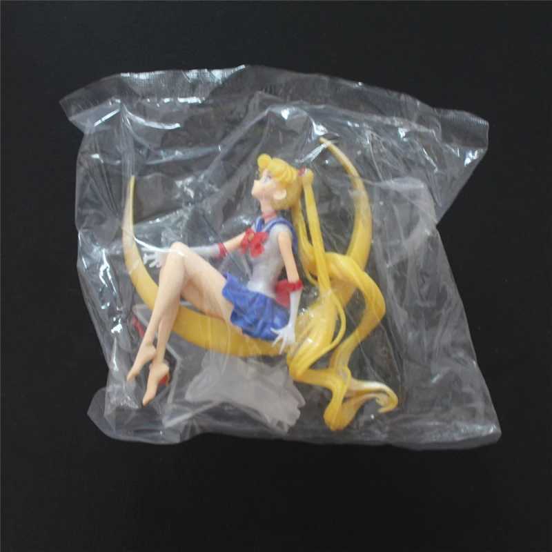 Action Toy Figures Cartoon Anime Sailor Moon Tsukino Action Figure Wings Toy Doll Cake Dekoration Collection Model Girt Toy for Children Y240514