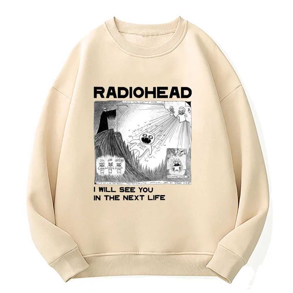 Heren Hoodies Sweatshirts Radiohead Ik zie je in het volgende leven.Heren/dames rock and roll boys retro print sweatshirt hiphop straatkleding sudaderas heren