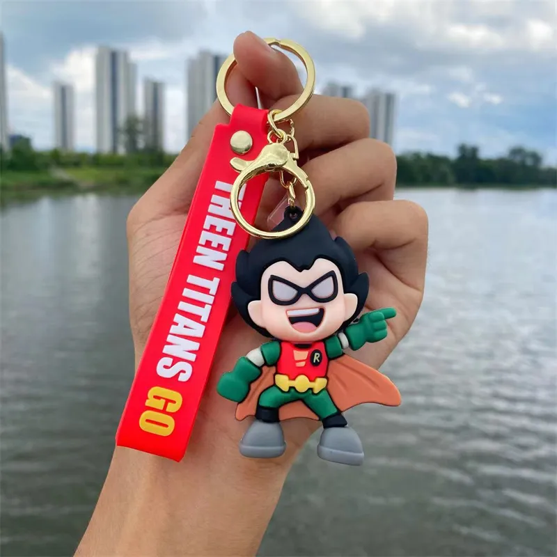 Wholesale Bulk Anime Car Keychain Charm Accessories Juvenile Boxing Key Ring Cute Couple Students Personalized Creative Valentine`s Day Gift 5 Styles DHL