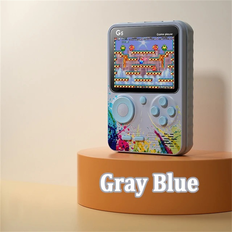 G5 Retro Handheld 500 Klasik Oyun ile Oyun Konsolu 3.0inch Ekran Taşınabilir Gamepad Macaron Renk 1020mAh Şarj Edilebilir Pil