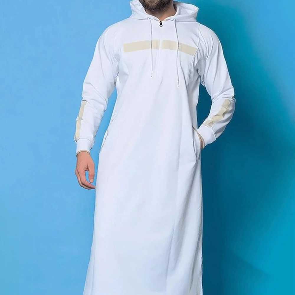 Heren Hoodies Sweatshirts Mens Muslim Midden-Oosten Islamitische Arabische Retro-kleding Losse lange mouwen Drawtringzakken Volledige lengte capuchon Robesl2405