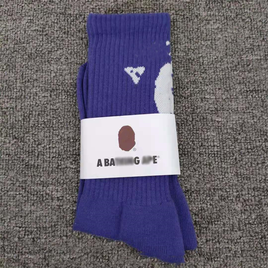 Wholesale Socks Men's Women Stockings Pure cotton Sport Sockings Letter Color tie-dye printing