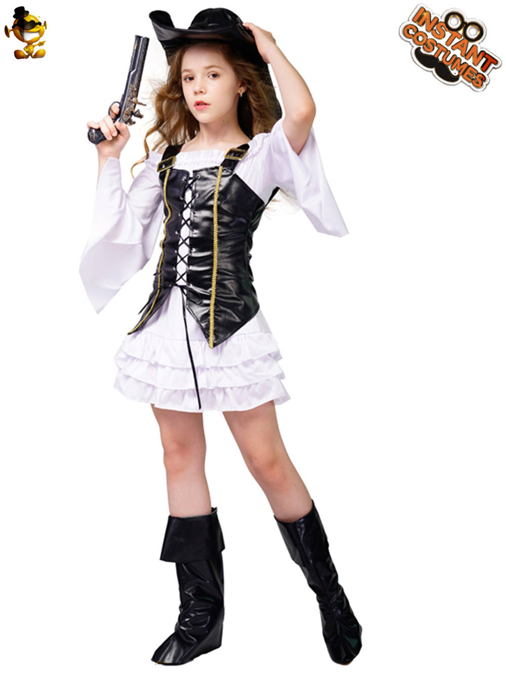 Halloween -Kostüme Mädchen Kleidung Pirate Cosplay Closty Party Kleidung Performance Kostüme für Mädchen