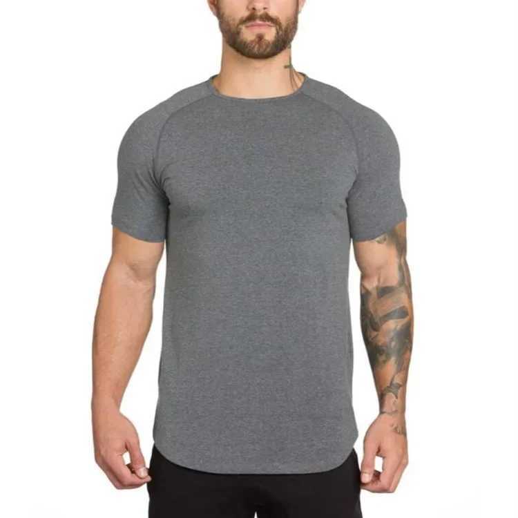 T-shirts masculins à tissage nature des vêtements de gym