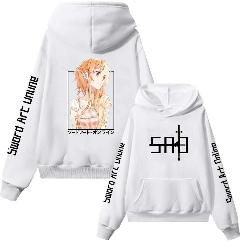 Men's Hoodies Sweatshirts Sword Art Online Anime Plus Size Hoodie Kirito And Asuna Men Women Couple Sweatshirts Harajuku Long Slve Boy And Girl Pullover T240510