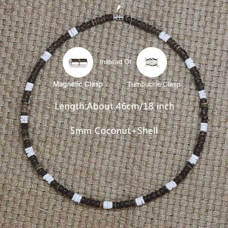 Beaded Halsband 2022 Summer Beach Bohemian Surfing Halsband för mens Simple Geometry Tribe Ethnic Coconut Shell Beaded Necklace For Mens smycken D240514