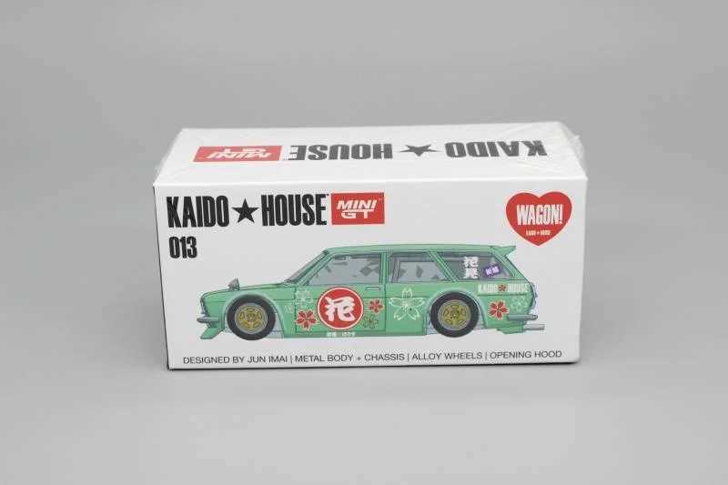 Diecast Model Arabalar Mini GT 1/64 Alaşım Araba Modeli Datsun 510 Kaido House Vagon Çiçeği T240513