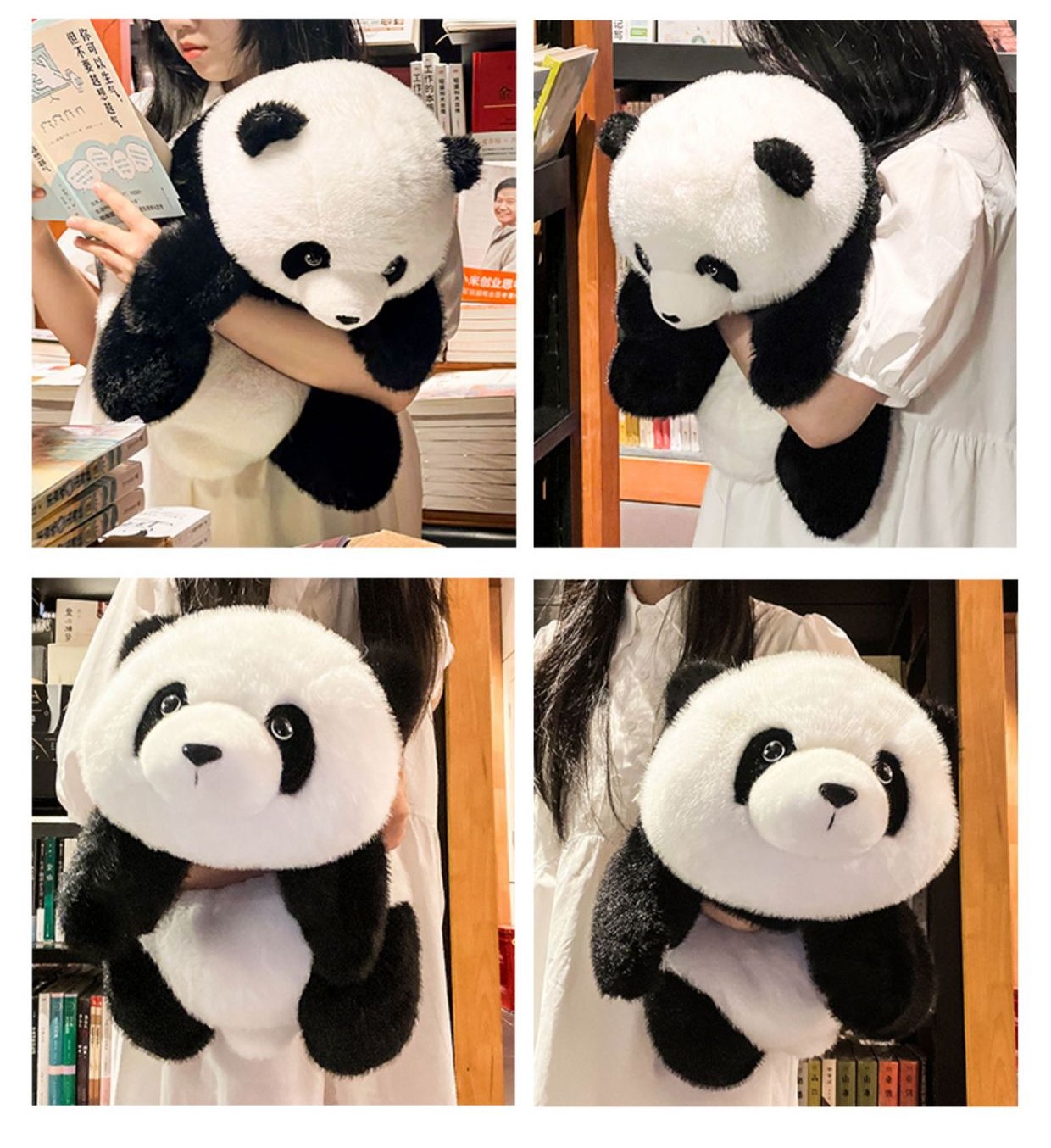 Jouet en peluche de chat peut vieillir la simulation de fleurs géant panda poupée poupée lance-oreiller cadeau