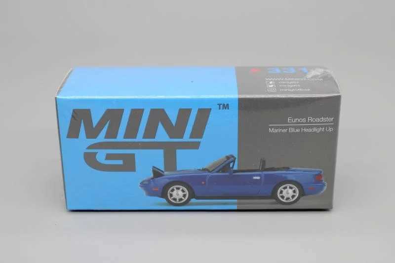 Diecast Model Cars Mini GT 1/64 alloy car model blue touring car Miata light MX5 sports car MX-5 Eunos collection ornaments gift T240513