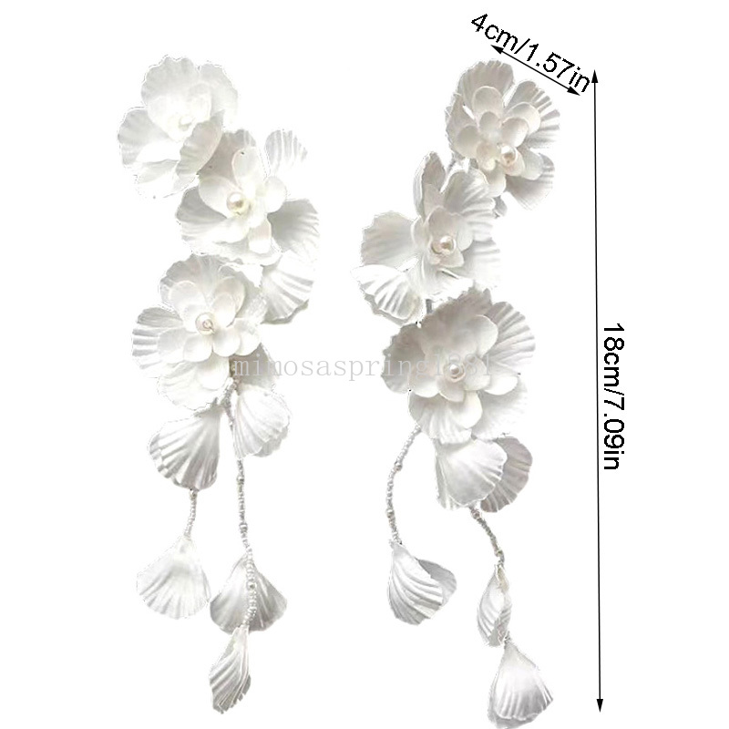 Korean Flower Ear Hanging Hair Band Bridal Wedding Headband Photography Headwear Bridal Accessories Bridesmaid Gift Wholesale