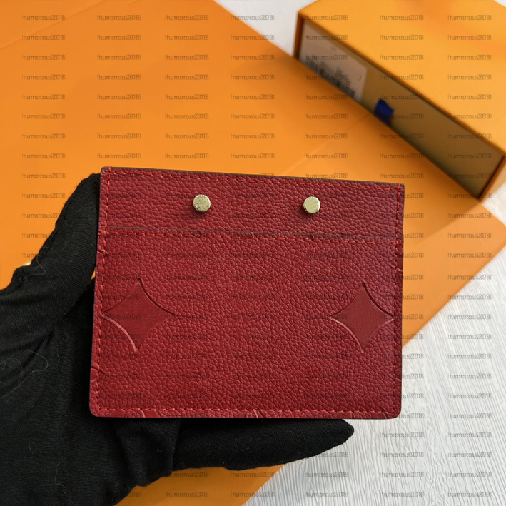Porta della carta di credito classica in cuoio in cuoio in cuoio i designer unisex stampato universale Borsa carta del portafoglio 81022