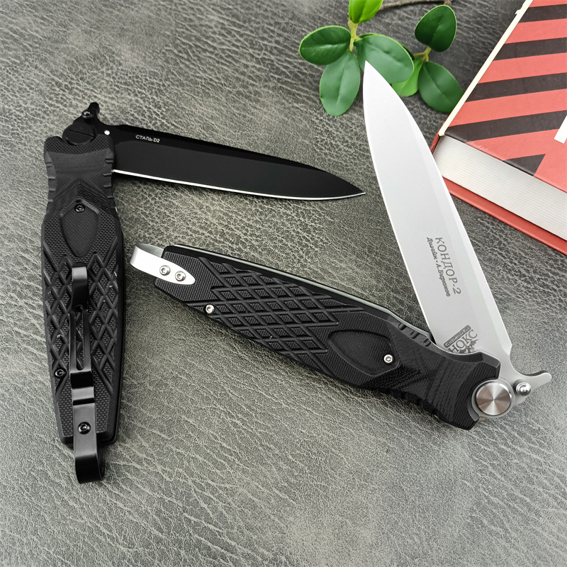 2024 Rysk Hokc Tactical Folding Pocket Knife D2 Drop Point Blade G10 Hantera högkvalitativ utomhuscamping Hunting Survival Knife 3300 4850 535 940 615 Verktyg