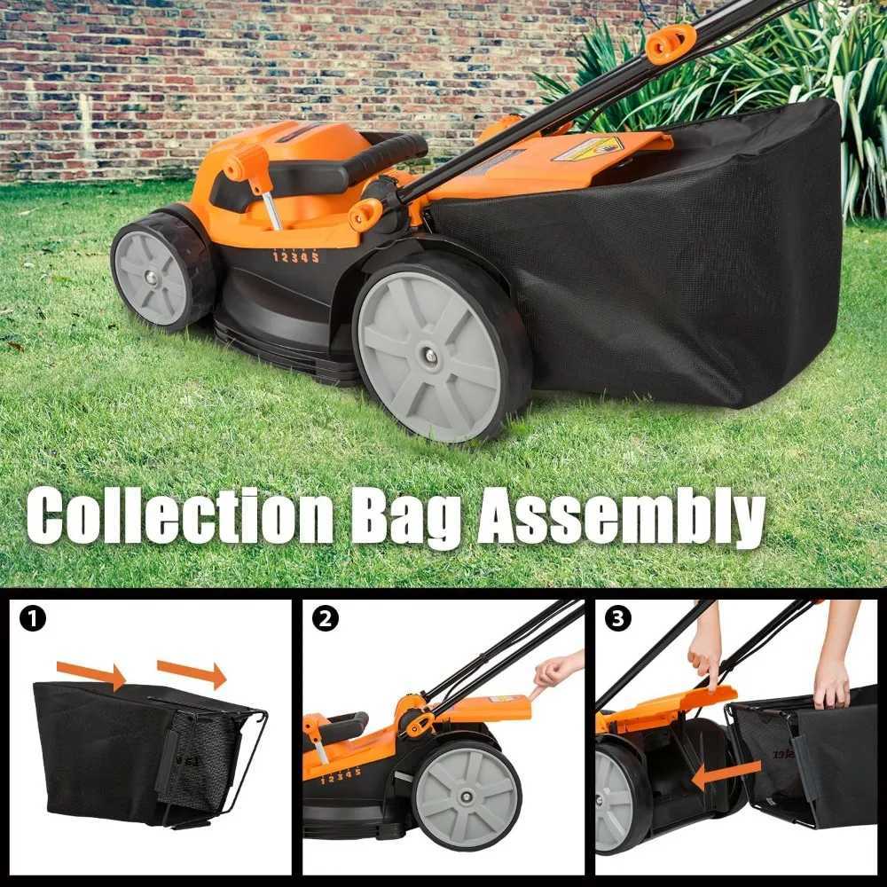 Lawn Mower Electric lawn mower 16 inch 12AMP freight robot free battery trimmer garden tractor gardenQ240514