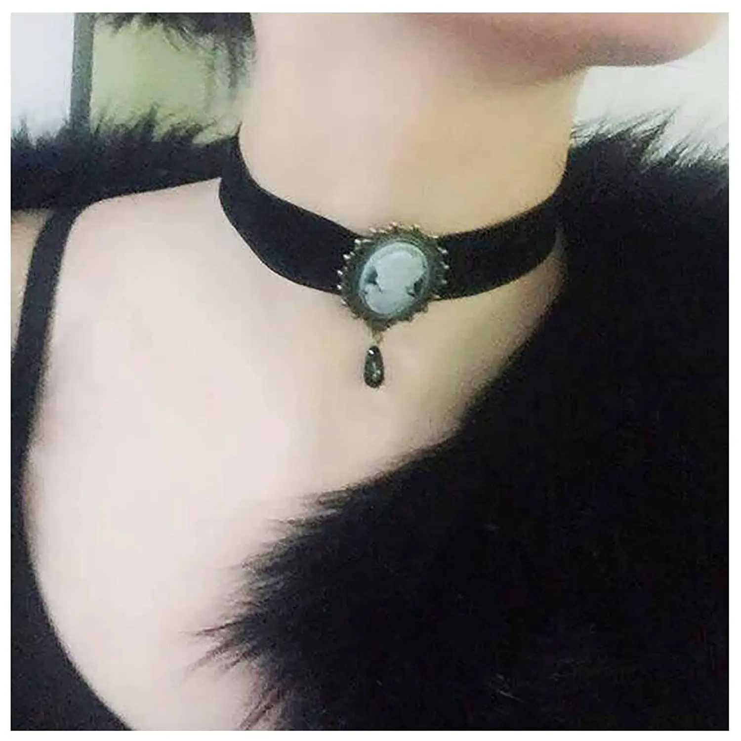 Chokers Gothic Vintage Black Victoria Naszycie