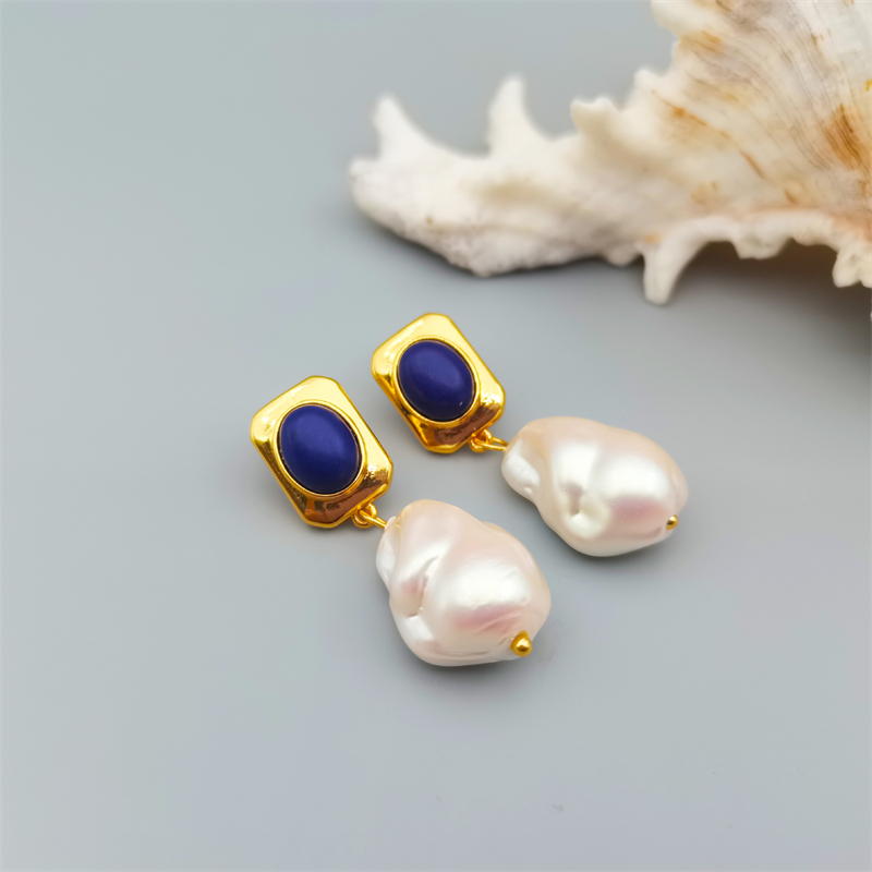 Baroque Pearl Charm Earrings Vintage Pearls Earring