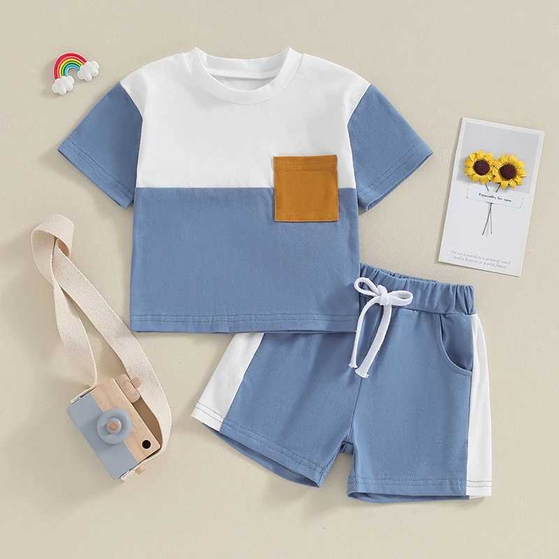 Set di abbigliamento 0-36 mesi BAMBINI OUTFIT SUGGERIMENTI T-Shirt a manica corta e pantaloncini elastici Set di abiti estivi bambini