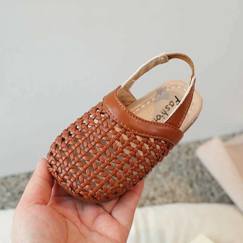 FQRX SANDALS Mabon Girls Boys Slippers Childrens Woven Summanals с упругой принцессой в стиле богемного стиля Мягкая поддержанные апартаменты D240515