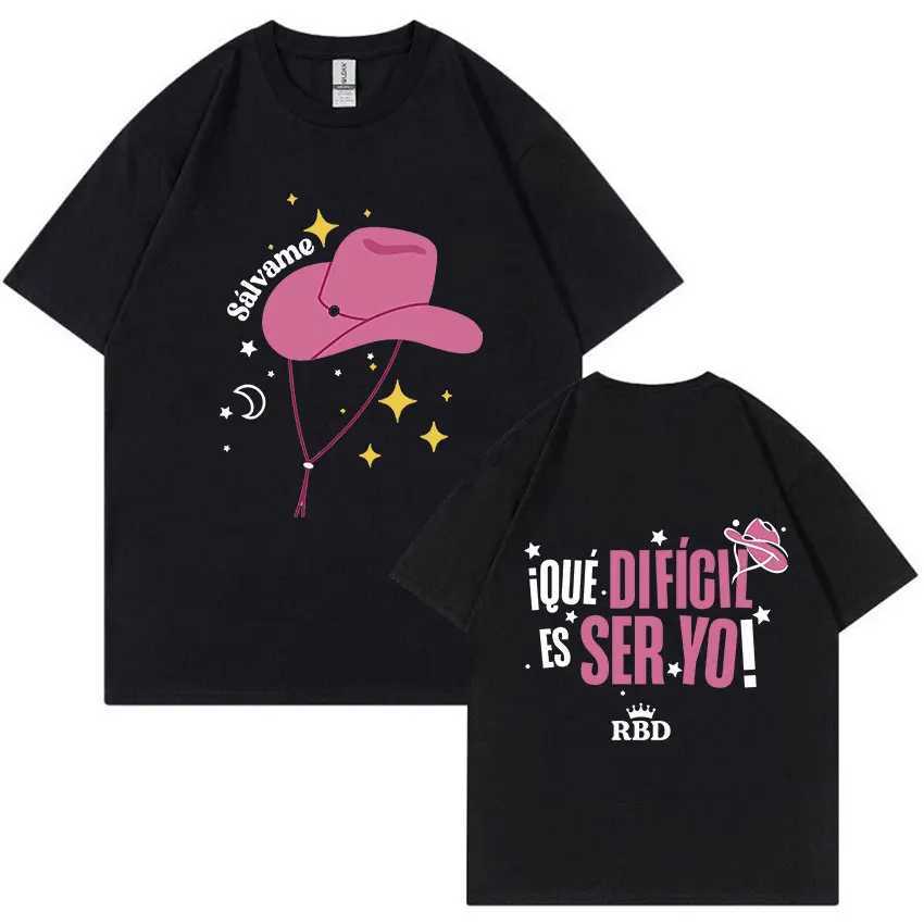 Męskie koszulki Rebelde RBD Tour 2023 Concert Graphic T Shirt Mężczyzn Kobiety Estetyczne T-shirt Hip Hip Hip Hip Hip 100% bawełna ponadwymiarowa TS Strtwear T240515
