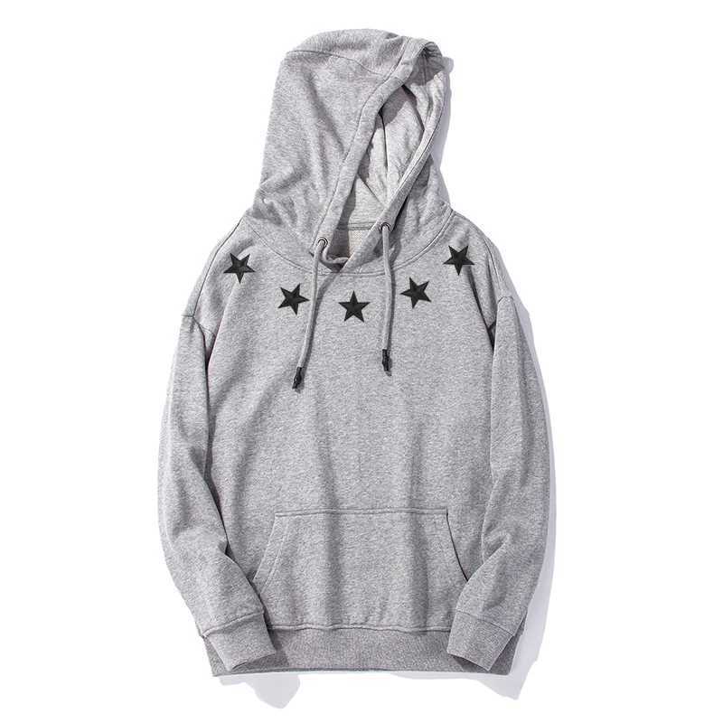 Herrtröjor tröjor 2020 Ny ankomst Hot Sale Top Fashion Sweatshirt Casual Full Pentagram Hooded Ingen Cotton Hip Hop Mens Flce Hoodies Men Y240510