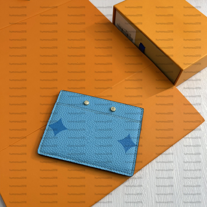 Klassiskt präglat läderkort Holder Credit Card Holder för unisex designers Universal Printed Wallet Card Bag 81022