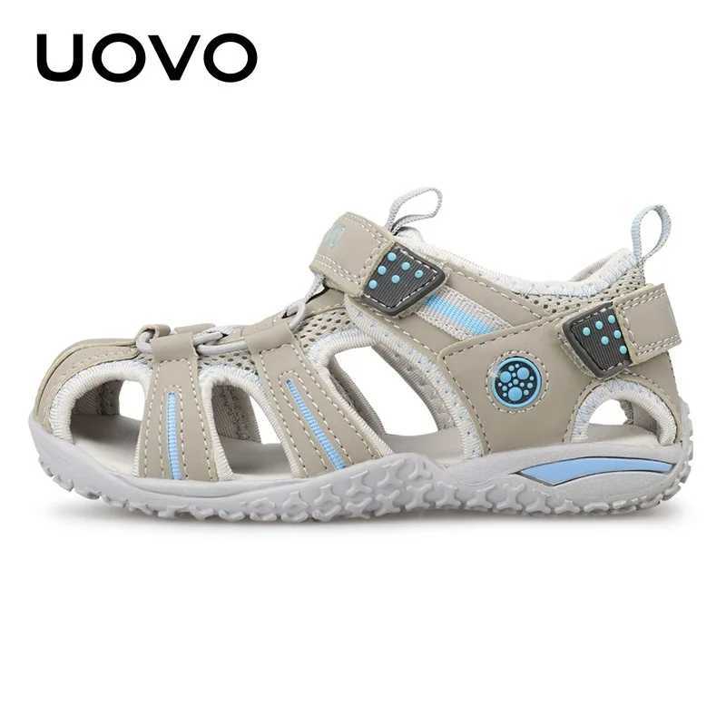 Sandals 2022 Uovo New Boys Sandals Little Boys Beach Sandals Childrens Big Girls Summer Shoes Size 2-13 d240515