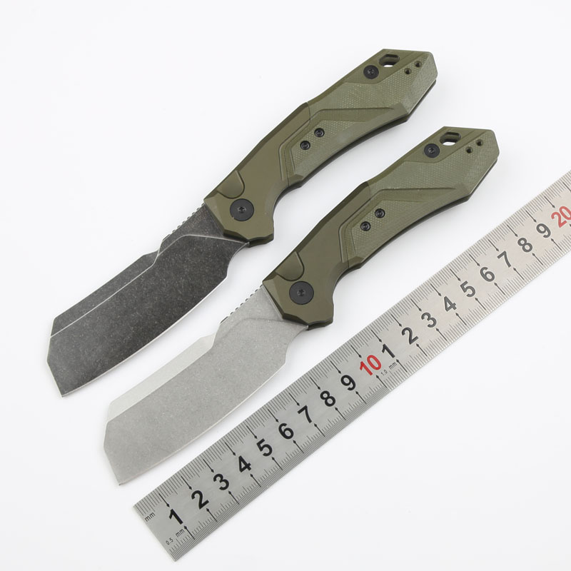 High Quality KS7850 Launch 14 AUTO Folding knife CPM154 Stone Wash Tanto Blade CNC G10 Handle EDC Pocket Tactical Knives With Retail Box