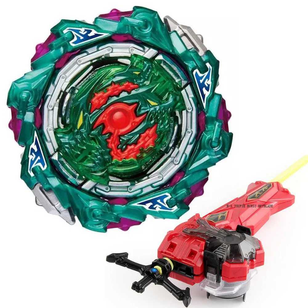 4D Beyblades B-198 BU B-198 #01 KINDER KERBEUS FORTRASS B198 MODIFICEERDE SET MET B-200 Custom Power Sword Launcher L/R